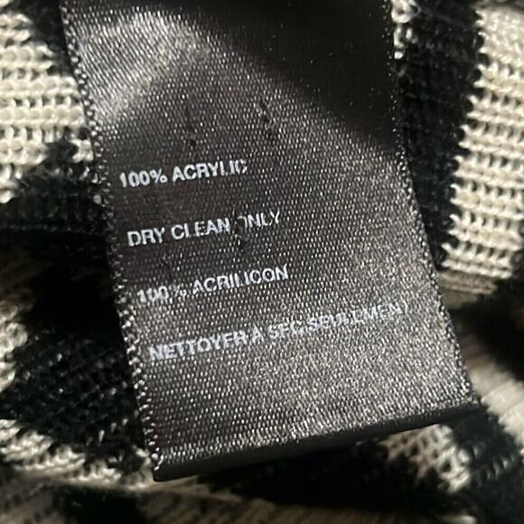 Staring At Stars Women Black White Southwest Draped Open Cardigan Sweater Medium - Picture 7 of 8